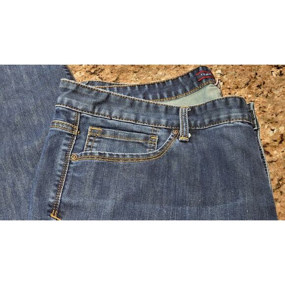 Tommy Hilfiger Jeans Womens 18 Skinny Mid Rise Dark Wash Blue Denim Stretch - Picture 3 of 15